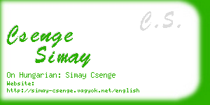 csenge simay business card